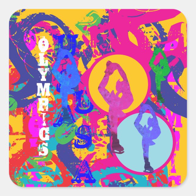 ADESIVO QUADRADO OLYMPIC SKATING  (Frente)