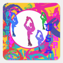 ADESIVO QUADRADO OLYMPIC SKATING 