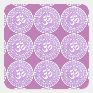 Adesivo Quadrado OM Mantra : OMMANTRA Purple Chant