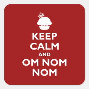 Adesivo Quadrado Om Nom Nom