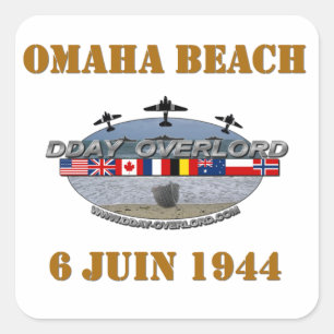 Adesivo Quadrado Omaha Beach 1944