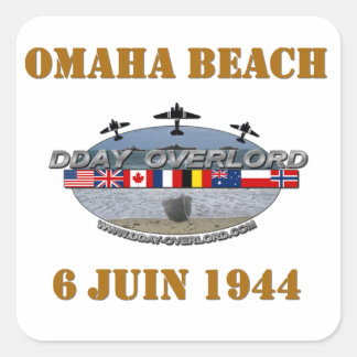 Adesivo Quadrado Omaha Beach 1944