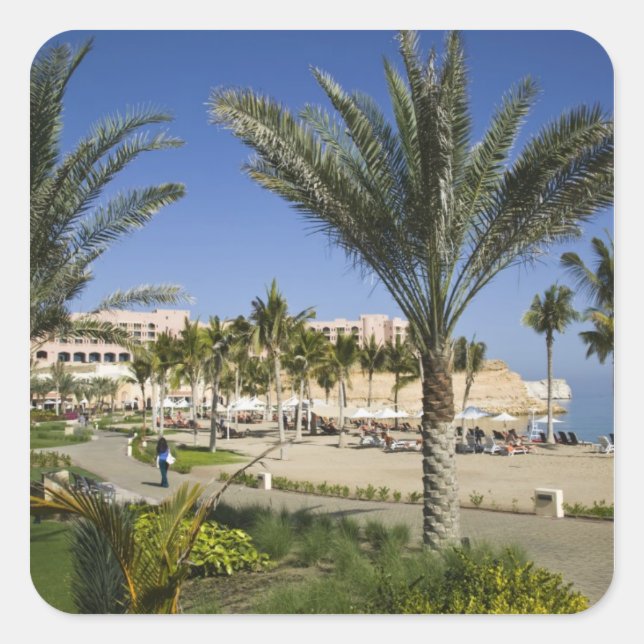 Adesivo Quadrado Oman, Muscat, Al, Jissah. Shangri, La Barr Al, (Frente)