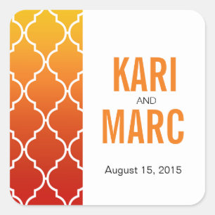 Adesivo Quadrado Ombre Quatrefoil Geométrico Favor Decal   pôr do s