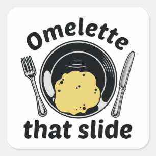 Adesivo Quadrado Omelet Aquele Slide