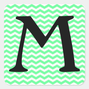 Adesivo Quadrado Onda Chevron de Malibu Seafoam