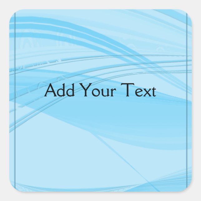 Adesivo Quadrado Ondas azuis (Frente)