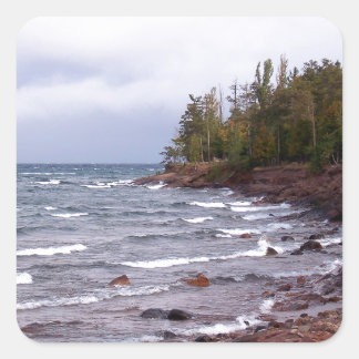 Adesivo Quadrado Ondas do Lago Superior