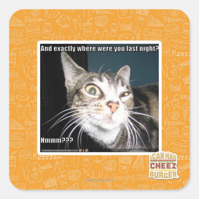 Adesivo Quadrado Onde você estava (Frente)