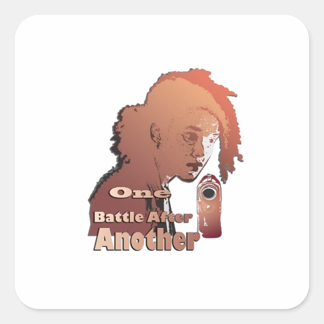 Adesivo Quadrado One Battle After Another – Cinematic Movie-Inspire (Frente)