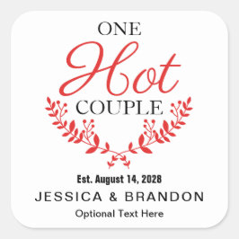 Adesivo Quadrado One Hot Couple Square Label HS036sqn