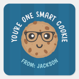 Adesivo Quadrado One Smart Cookie Valentine's Day Sticker