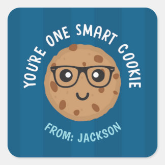 Adesivo Quadrado One Smart Cookie Valentine's Day Sticker