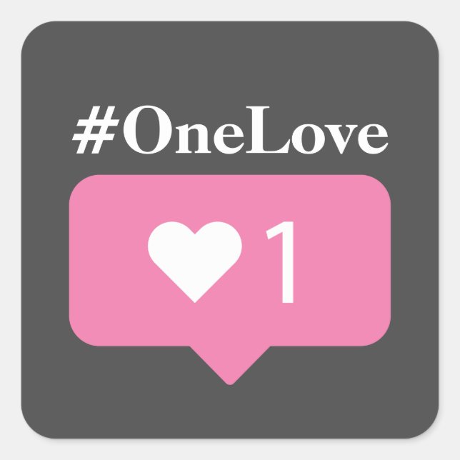 Adesivo Quadrado #OneLove Case-Mate capas de iphone (Frente)