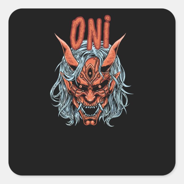 Adesivo Quadrado Oni Mask (Frente)