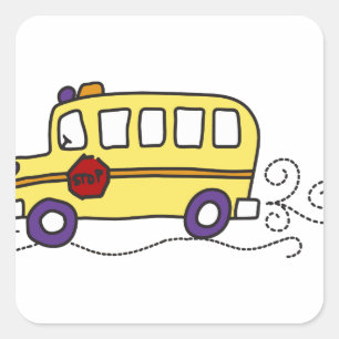 Adesivo Quadrado Ônibus escolar