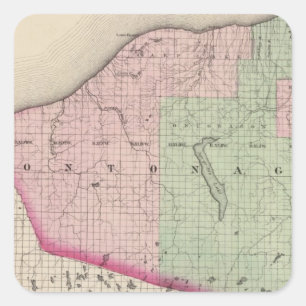Adesivo Quadrado Ontonagon County Michigan