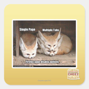 Adesivo Quadrado Opções da exposição da página