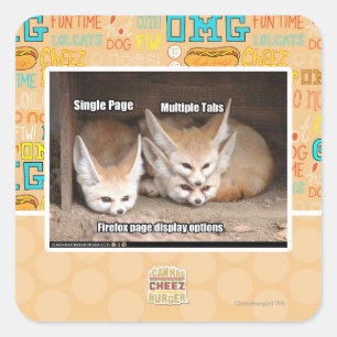 Adesivo Quadrado Opções da exposição da página