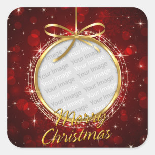 Adesivo Quadrado Opções Feliz Natal 76