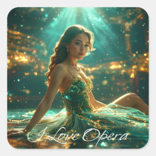 ADESIVO QUADRADO ÓPERA - EU AMO ÓPERA