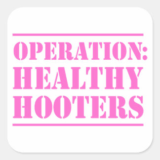 Adesivo Quadrado Operação Hooters saudáveis