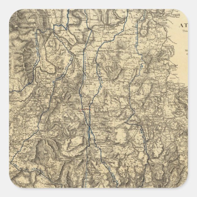 Adesivo Quadrado Operações Militares da Campanha Atlanta (Frente)