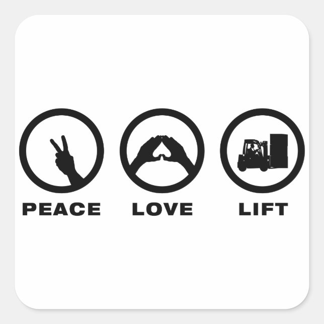 Adesivo Quadrado Operador do empilhador (Frente)