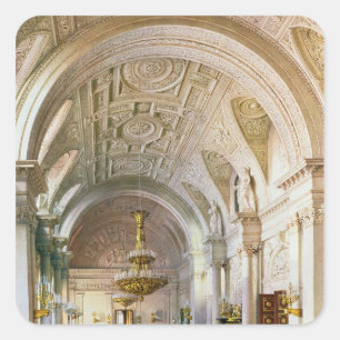 Adesivo Quadrado Opinião o Salão branco no palácio do inverno