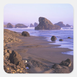 Adesivo Quadrado OR, Costa do Oregon, Myers Creek, formações rochos