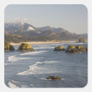 Adesivo Quadrado OR, Costa do Oregon, Parque Estadual Ecola, vista