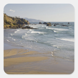 Adesivo Quadrado OR, Oregon Coast, Ecola State Park, Índia