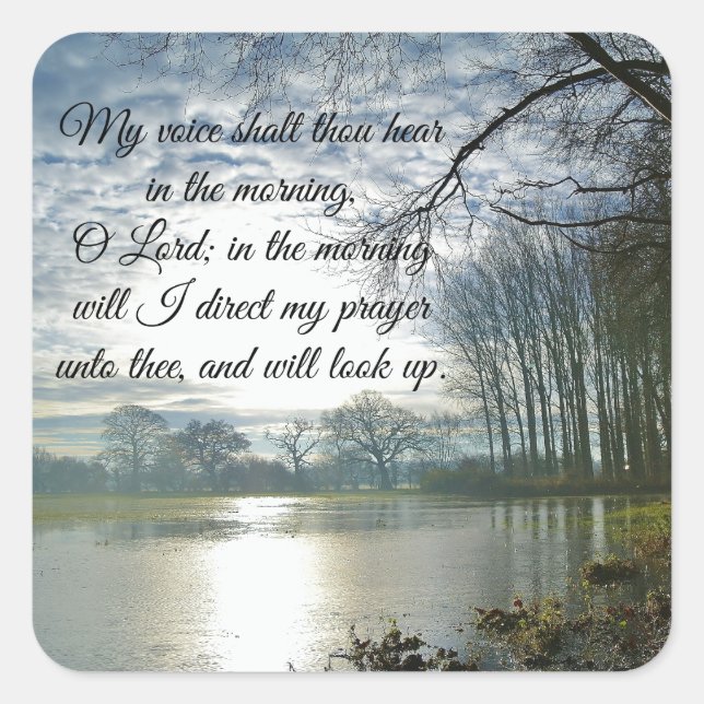 Adesivo Quadrado Oração de Escritura Versa da bíblia (Frente)