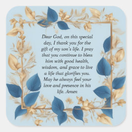 Adesivo Quadrado Oração de Mãe para o Filho