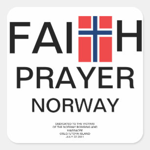 ADESIVO QUADRADO ORAÇÃO NORUEGA DA FÉ