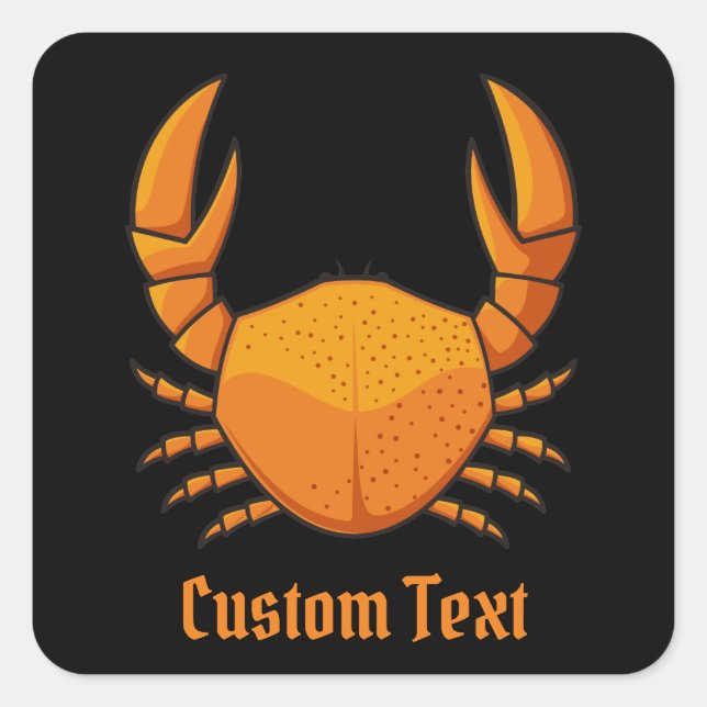 Adesivo Quadrado Orange Crab (Frente)