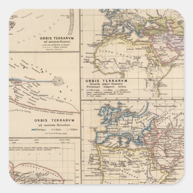 Adesivo Quadrado Orbis terrarum (Frente)