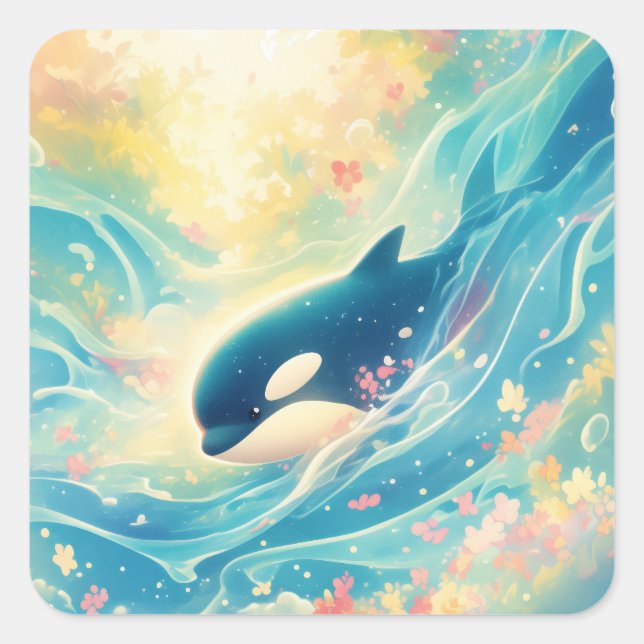 Adesivo Quadrado Orca Guardian of the Deep (Frente)