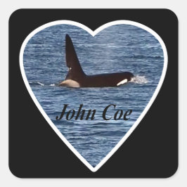 Adesivo Quadrado Orca John Coe Costeira da Costa Oeste personalizáv