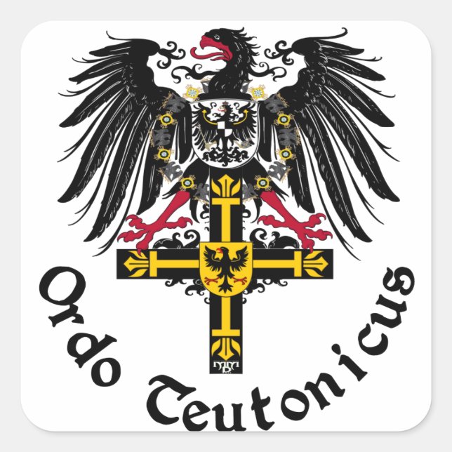 Adesivo Quadrado Ordo Teutonicus águia de imperador autocolante (Frente)