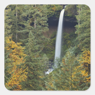 Adesivo Quadrado Oregon, Parque Estadual Silver Falls, North Falls