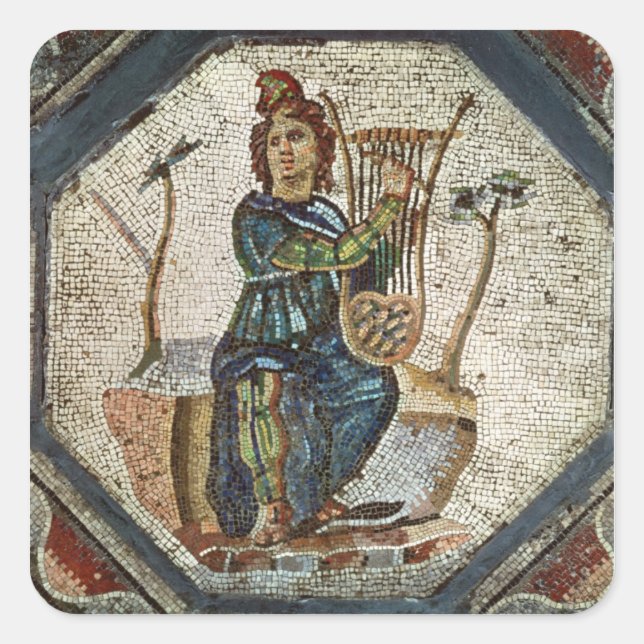 Adesivo Quadrado Orfeus Encharcando os Animais (Frente)