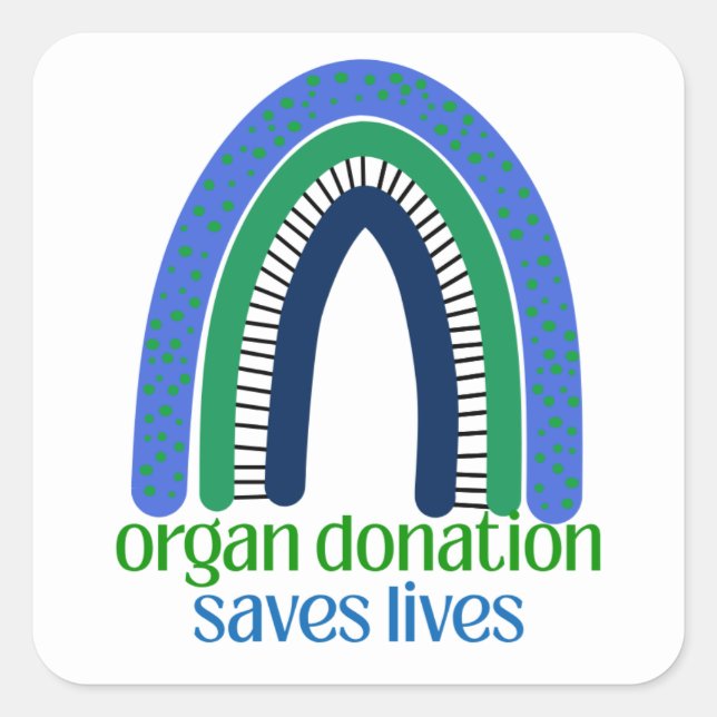 Adesivo Quadrado Organ Donors Save Lives Stickers (Frente)