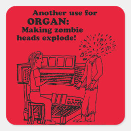 Adesivo Quadrado Organ Zombie Explode Sticker Quadrado