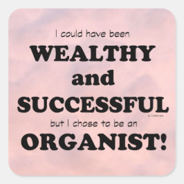 Adesivo Quadrado Organizador rico e bem-sucedido