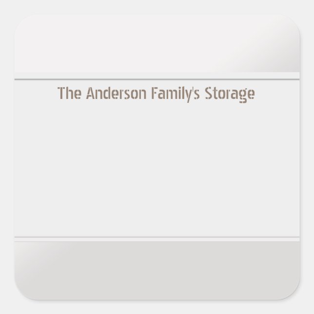 Adesivo Quadrado Organizar Rótulos Limpos Uma Prata Cor (Frente)