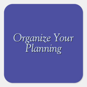 Adesivo Quadrado Organize seu planejamento