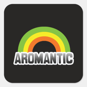 Adesivo Quadrado Orgulho Aromântico