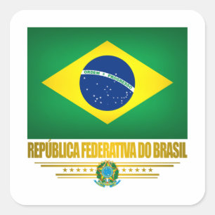 Adesivo Quadrado "Orgulho Brasileiro"