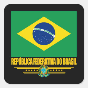 Adesivo Quadrado Orgulho Brasileiro